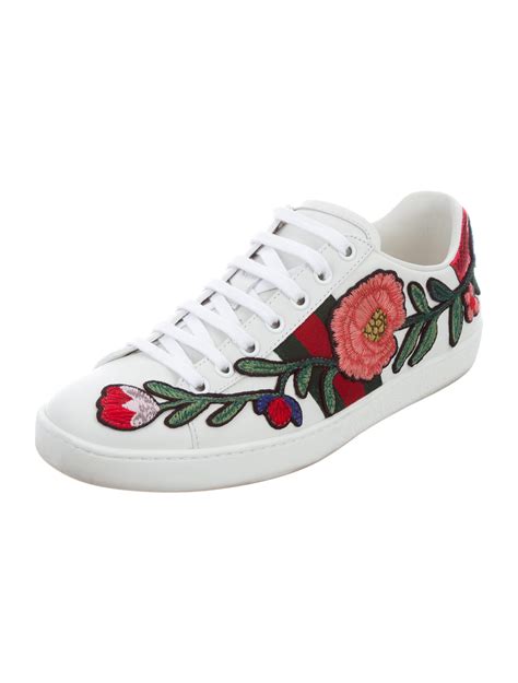 gucci flower shoes|gucci flower sneakers.